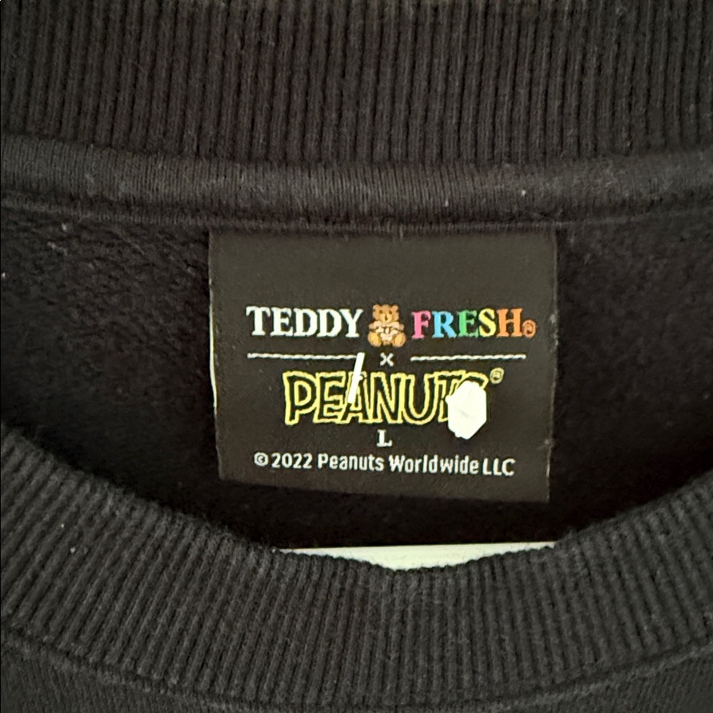 Teddy Fresh Black Patchwork Graphic Crewneck Swea… - image 2